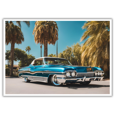 Auto Kunstdruck - A4 - Poster Wandbild - Plakat - Man Cave Deko - 29,7 x 21 cm