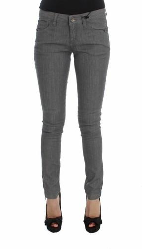 Costume National Donna Grigio Pantaloni Jeans Cotone Skinny Zip Taglie W 26  | eBay