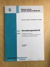Skript, Jura, Verwaltungsrecht III, Hemmer - Prüfungswissen