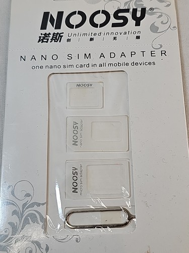 NEW Noosy SIM Card Adapter Nano Micro Standard Converter Kit w SIM Tray Ejector - 第 3/4 張圖片
