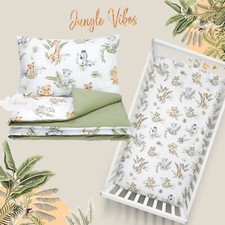 COT TODDLER  BEDDING  DUVET COVER , PILLOWCASE, SHEET, Jungle animals, safarI