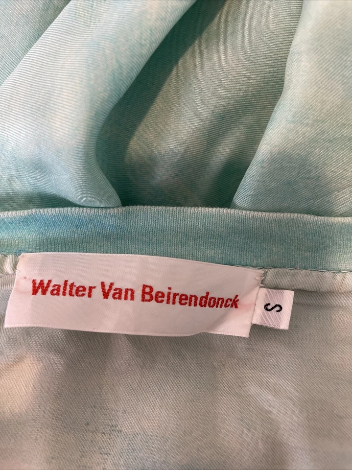 Женское шелковое платье-рубашка Walter Van Beirendonck с коротким рукавом размер S - Изображение 4 из 4