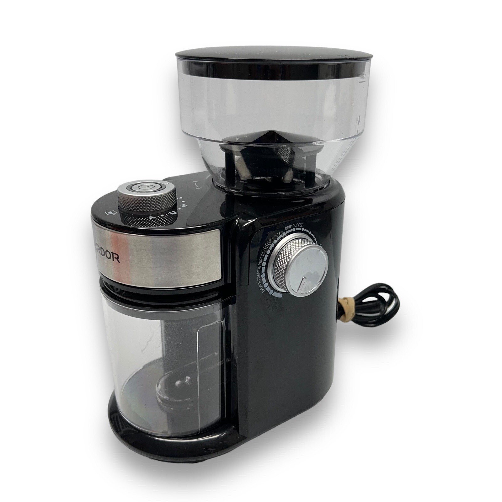 Shardor Coffee Grinder CG835B Black Top Bean Hopper Adjustable Burr
