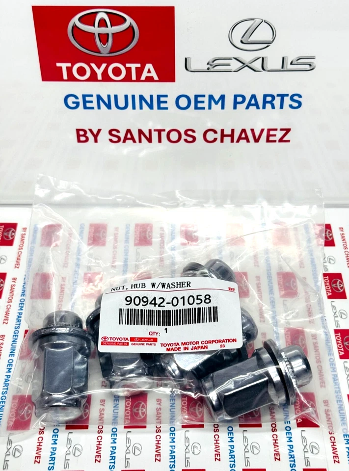 Tuerca de rueda Lexus 1993-2023 (LUG) PIEZA ORIGINAL OEM 90942-01058 (JUEGO DE 5) Foto 4 de 4
