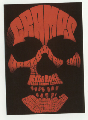 The Cramps at the Fillmore Wolfgangs Vault Advertising Postcard