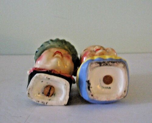 Seltenes Vintage skurriles Baby Gesichter/Puppenköpfe Salz & Pfefferstreuer Set - Bild 8 von 8