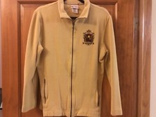 Walt Disney World Unisex Adult Tan Zip Embroidered L/S Fleece Sweatshirt Jacket