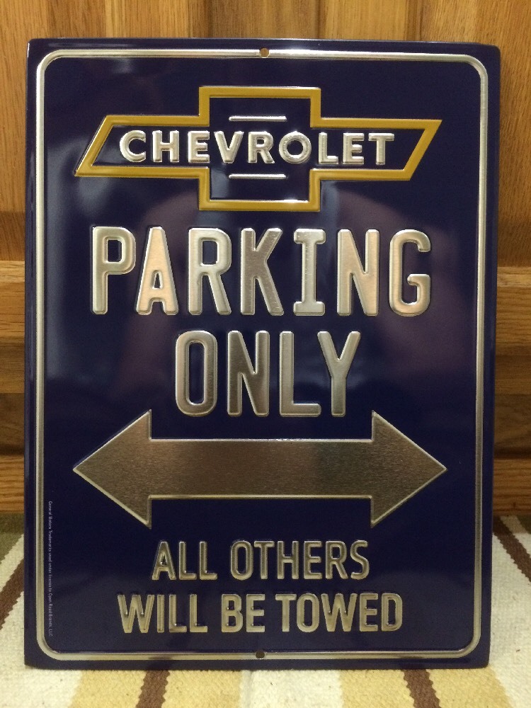 Chevrolet PARKING ONLY Metal Vintage Style Gas Oil Pump Silverado
