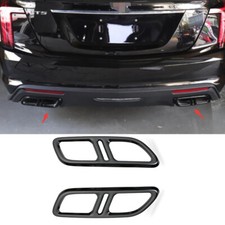 For Cadillac CT5 2020-2021 Black titanium car Tail exhaust pipe Double out 2pcs