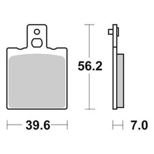 COPPIA PASTIGLIE FRENO POSTERIORI KTM LC 250 1986 MC 250 83-84 MX 250 83-84-86  