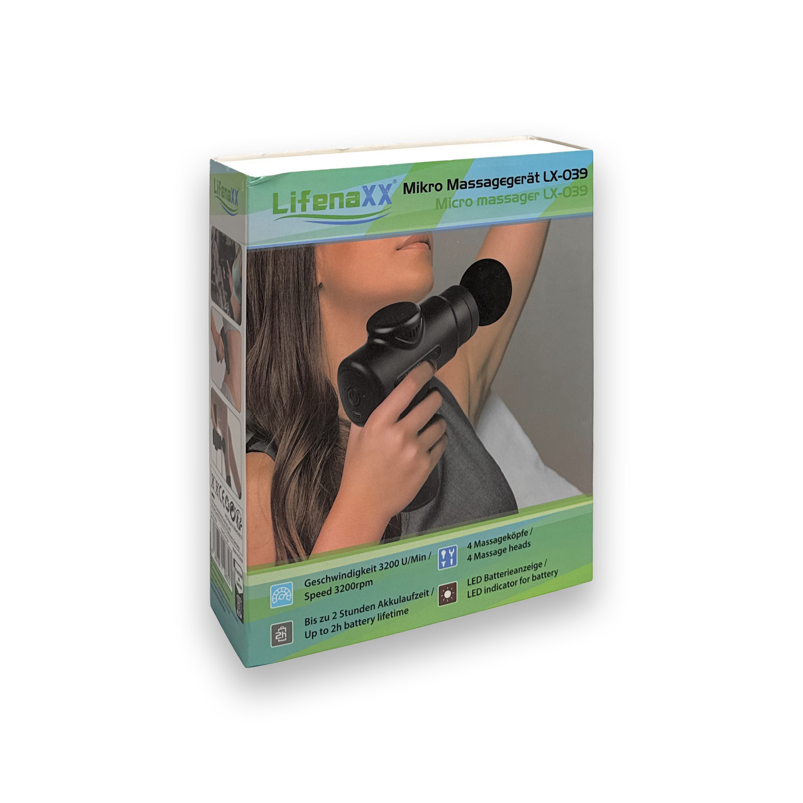 Lifenaxx Mikro Massagegerät LX-039 Sport Fitness Massage Gun Massage Pistole NEU