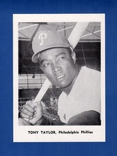 1958-61 TONY TAYLOR, Phillies ~ 5X7 picture pack photo card~Jay Publishing 86A