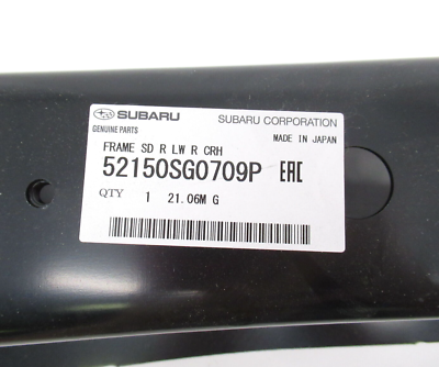 Genuine OEM Subaru 52150SG0709P Right Rear Lower Frame Side 2014