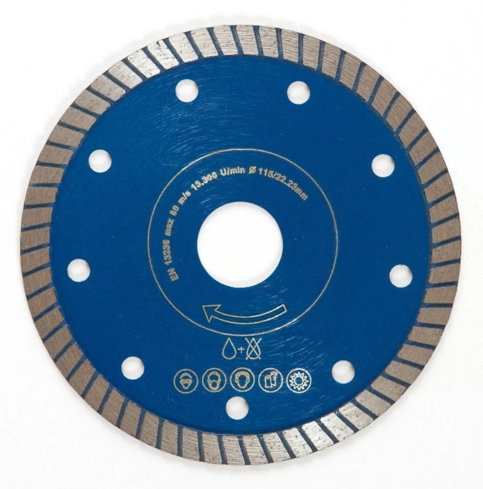 Diamant Trennscheibe Turbo Fliese Ø115 mm/125mm extradünne 1,2mm Premium