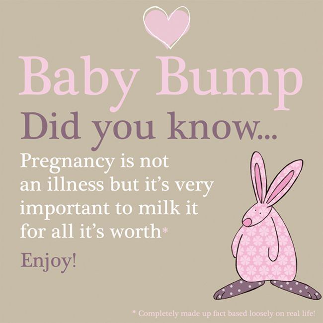 Baby Shower Card - Baby Bump Did You Know? - Rufus Rabbit Quality NEW