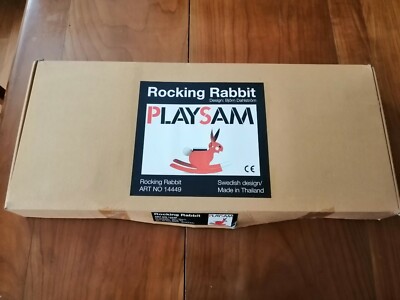 Playsam Rocker 14449 White Red Kids Ride-on Rocker Rabbit Red
