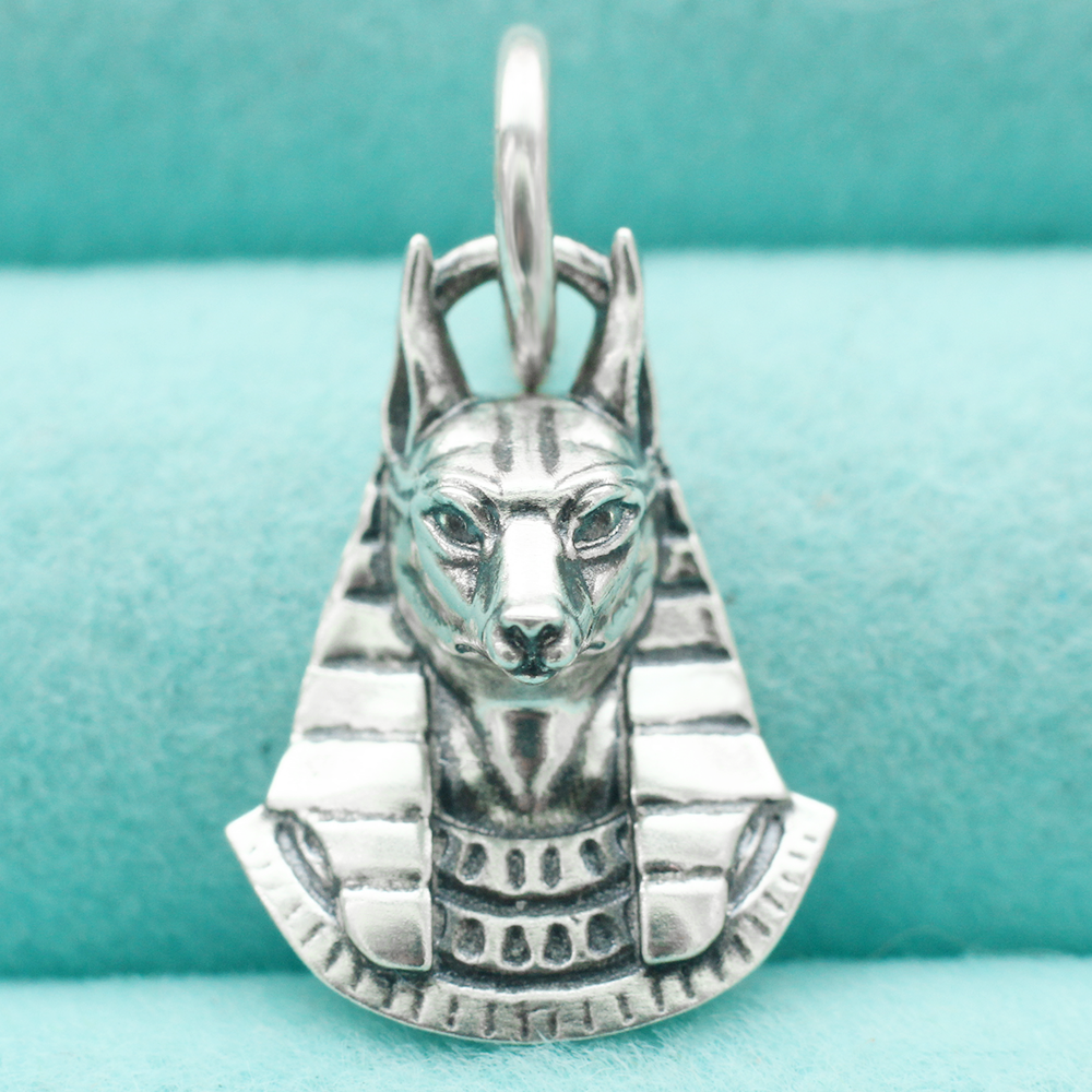 Pendentif Anubis En Argent 925 Pour Homme – Bijou Égyptien Style Motard