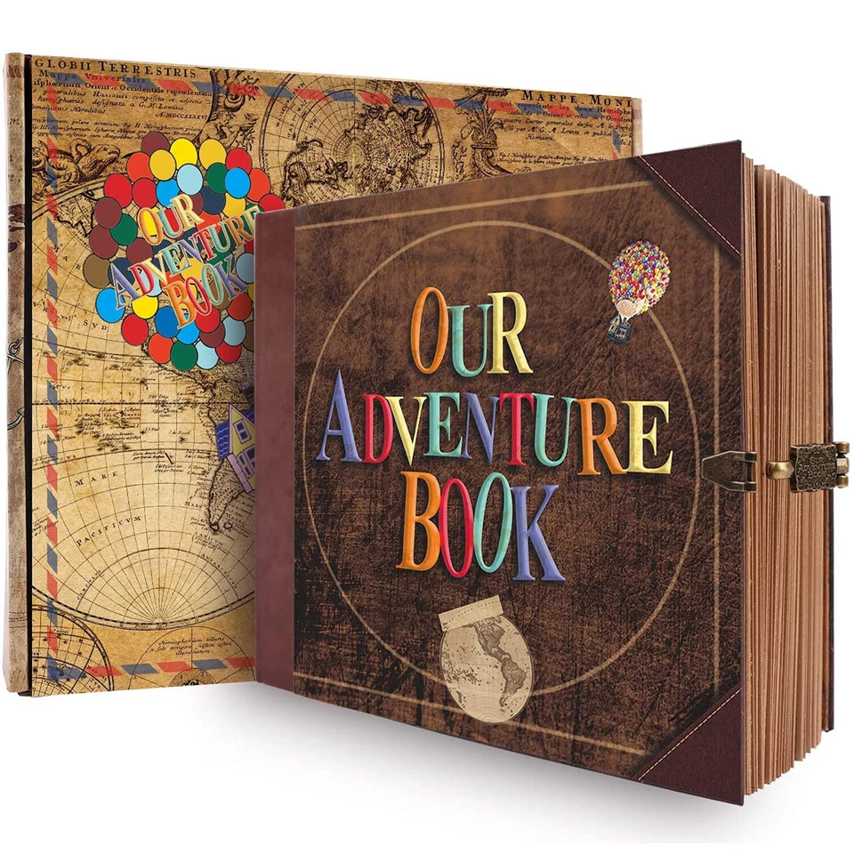 146Pages Our Adventure Book Scrapbook Leather Photo Album Wedding Valentine Gift - Image 2 of 4