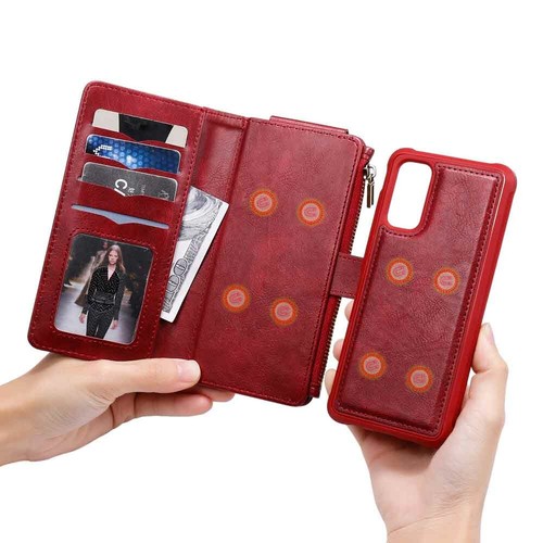 For Samsung S20 S10 S9 S8 Note 9 10 Magnetic Leather Wallet Case Removable Cover - Picture 43 of 48
