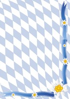 Motivpapier Briefpapier 20 Blatt Din A4 Bayern Raute Edelweiss Oktoberfest Blau