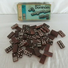 Halsam Double Nine Dragon Dominoes Milton Bradley 1970 Vintage 100 COMPLETE