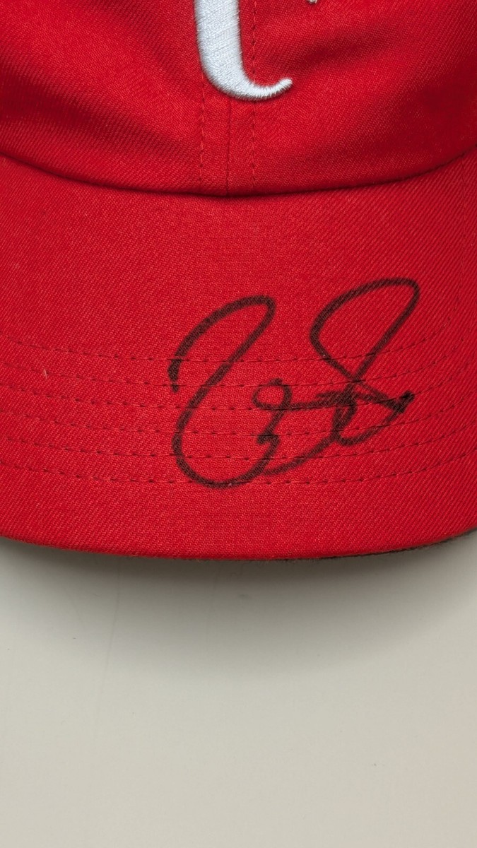 記念グッズ NIKE RF FOUNDATION AUTOGRAPH VISOR RED TENNIS LEGEND ROGER FEDERER signed autographed RED NIKE RF
