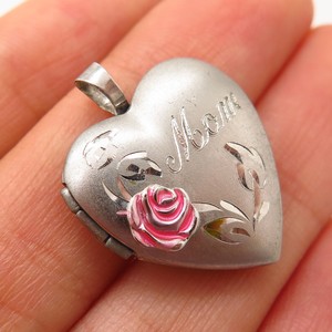 mom heart locket necklace