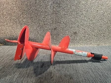 Spiral Earth Auger Bit 40" Long x 12" Dia w/Fishtail Point & Patent Shock Spring