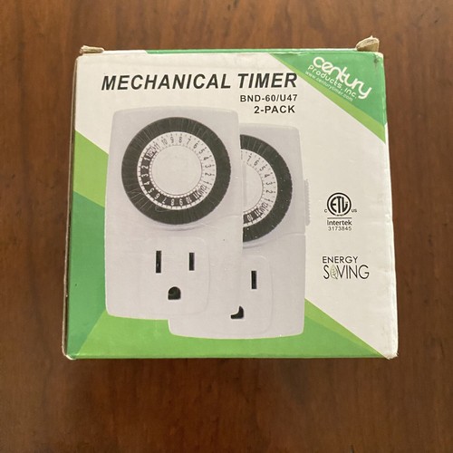 Indoor 24 Hour Mechanical Outlet Timer In Wall 3 Prong NIB - Picture 3 of 3