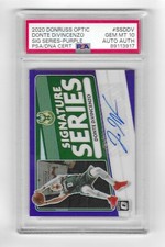 2020 Donruss Optic Donte Divincenzo Signature Series Purple PSA 10