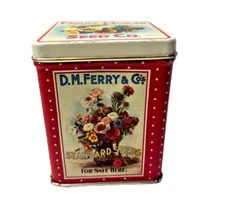 Vintage Bristolware Ferry-Morse Seed Co. Collectible Seeds Metal Tin 4”x3”