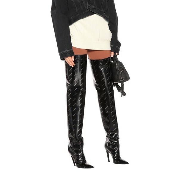 Balenciaga MOST WANTED LOGO boots SZ 36 image 7