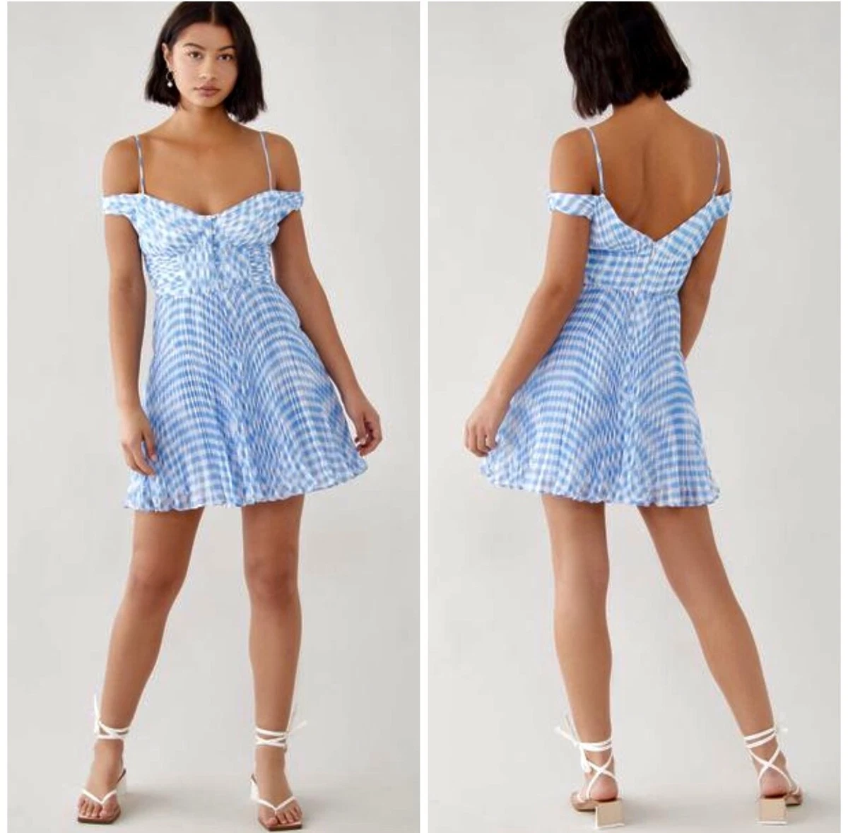 Self portrait gingham dress cheap