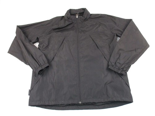 Scottevest TEC Jacket Mens Large Black Zip Utility Outdoor Pockets Hooded