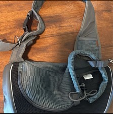 YUDODO Pet Dog Sling Carrier Breathable Mesh Travel Safe Black SZ MEDIUM NEW