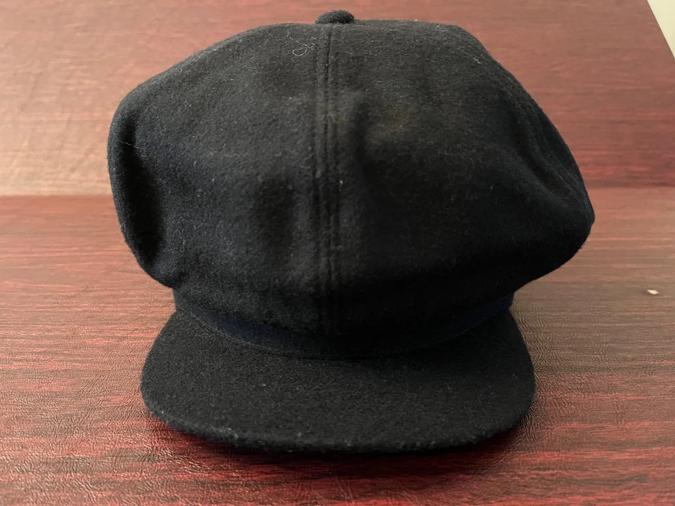 GORRA GORRA GORRA CADETE TABBIE NEWSBOY DE COLECCIÓN PARA NIÑAS limitada demasiado lana negra Foto 2 de 4