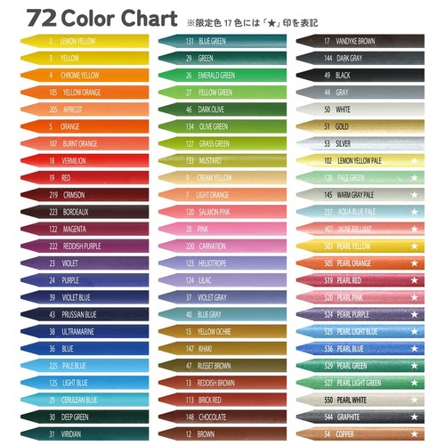 Sakura Crepas color pencil COUPY pencil Cubebox 72color black FY72BOX-BK one siz - Picture 12 of 24