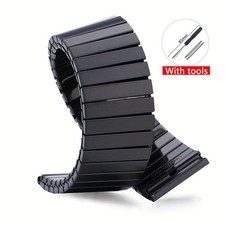 One-Piece Stainless steel Expander stretch metal watch band Strap 16/18/20/22mm
