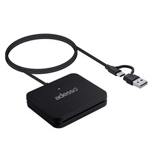 Adesso SCR400 USB C Smart Card Reader With USB A Adapter