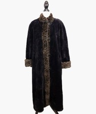 Novelti Sz 11 Leopard Print Faux Fur Long Overcoat Vintage