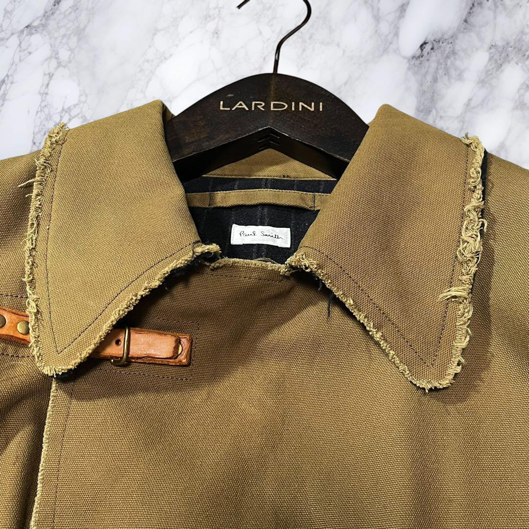 Paul Smith Balmacaan Coat Uncut Cotton Wool Cowhide size-L | eBay