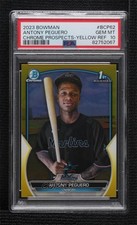 2023 Bowman Chrome Prospects Yellow Refractor /75 Antony Peguero PSA 10 i0b