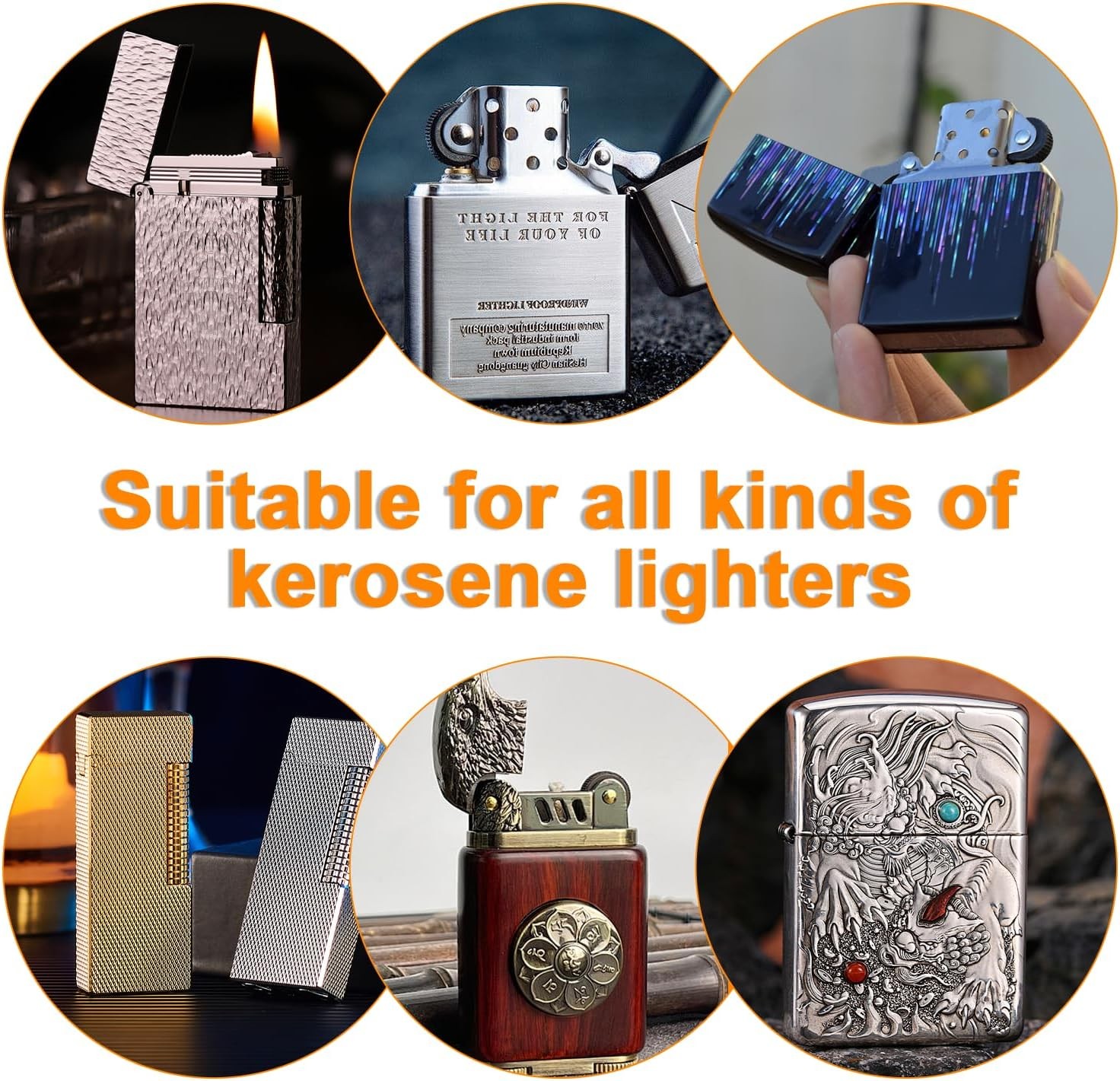 Zippo Lighter Repair Maintenance Kit w/ Case, Wick, Cotton, Felt Pads, Tweezers