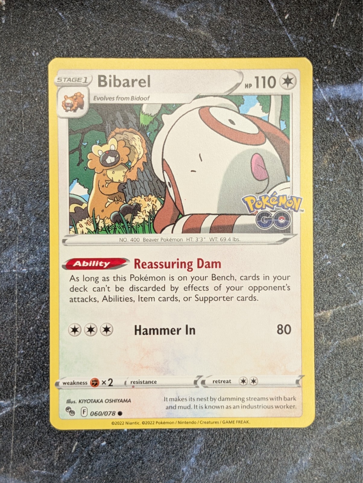 Bibarel 060/078 Pokémon GO Regular