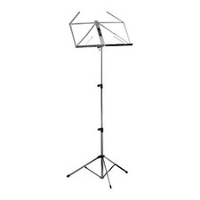 Stagg MUS-A3CR Supporto Musicale Pieghevole e Pieghevole 3 Sezioni Cromato con Borsa