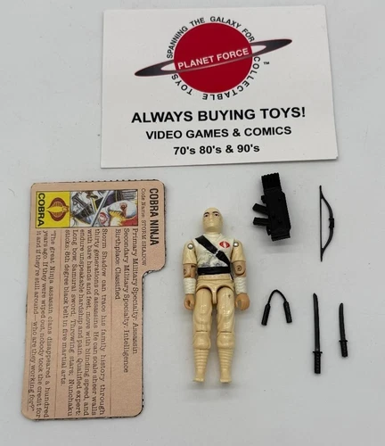 1984 Storm Shadow w/ File Card Complete GI Joe Figure #3
