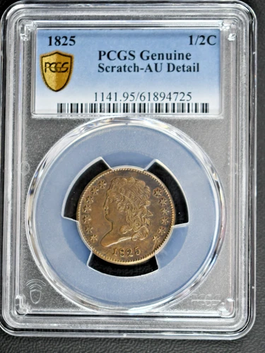 Photo of a 1825-P Half Cent from an eBay listing that sold on Jul 17, 2026