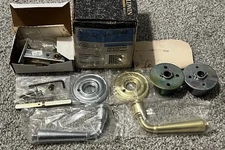 Baldwin 5440-326-RPRI Polished Brass/Chrome Privacy Door Lever Latch Set NOS