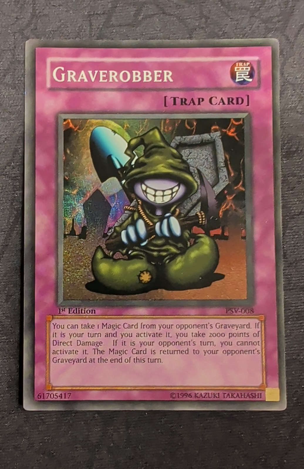 Graverobber PSV-008 YuGiOh Pharaoh's Servant trading card — raw and PSA graded price guide