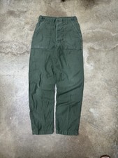 Vintage 60s 70s US Army OG-107 Fatigue Pants 30x32.5 Vietnam Era Utility Sateen